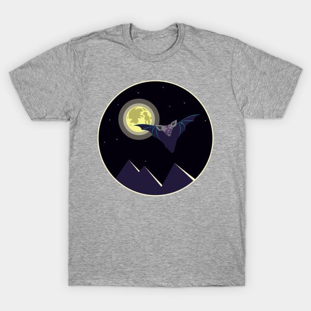 Bat in the moonlight T-Shirt by smartsman